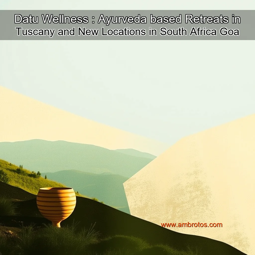 Artistic representation for Datu Wellness : Ayurveda based Retreats in Tuscany and New Locations in South Africa Goa