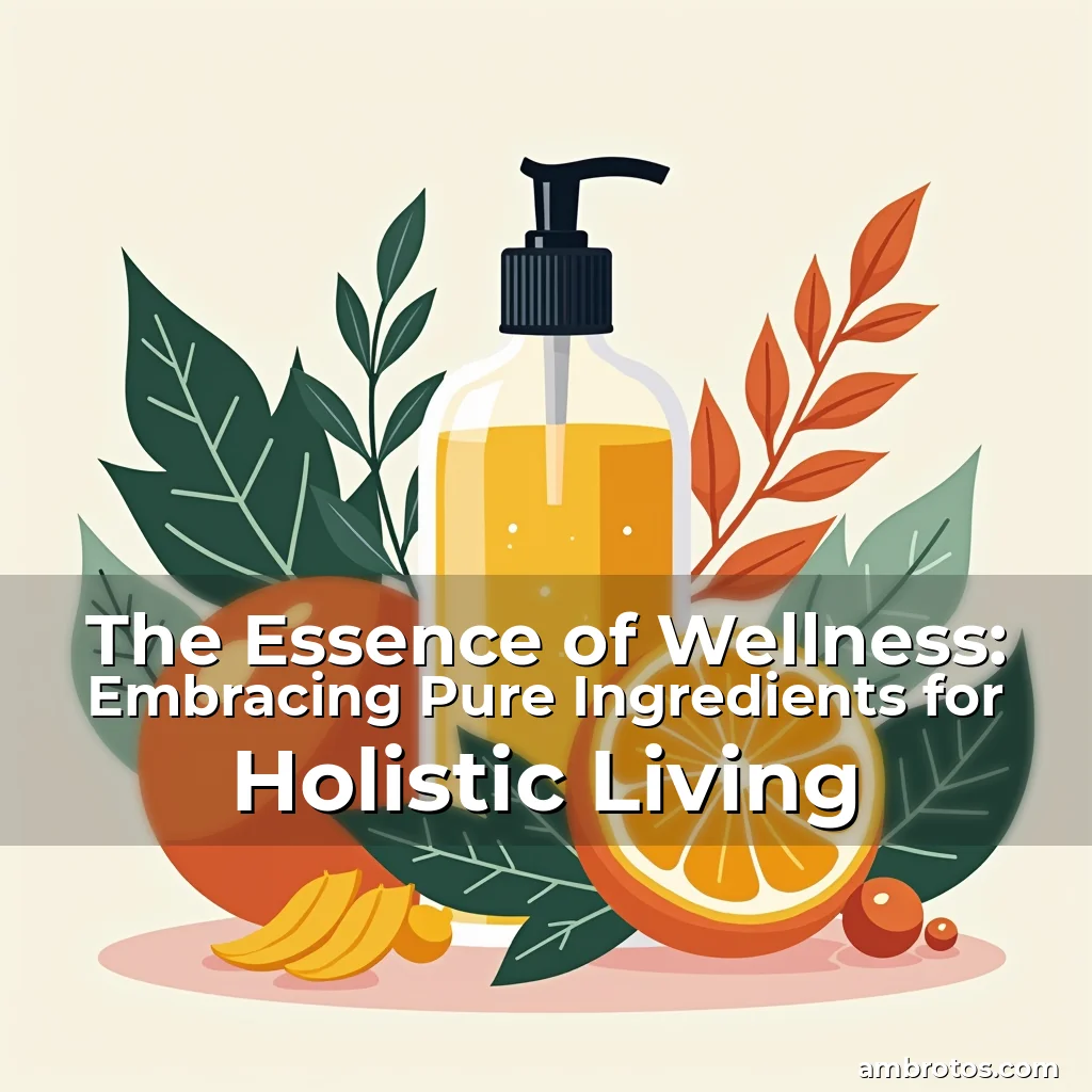 Artistic representation for The Essence of Wellness: Embracing Pure Ingredients for Holistic Living