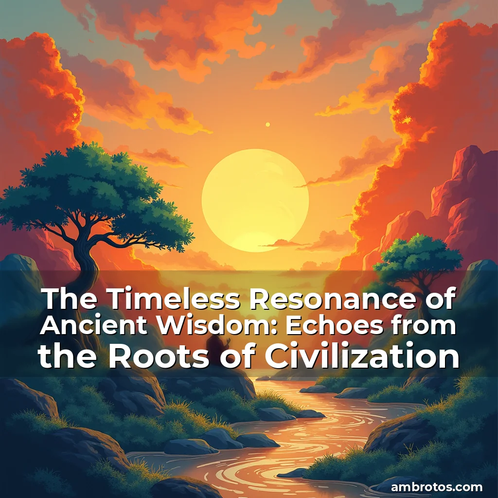 Artistic representation for The Timeless Resonance of Ancient Wisdom: Echoes from the Roots of Civilization