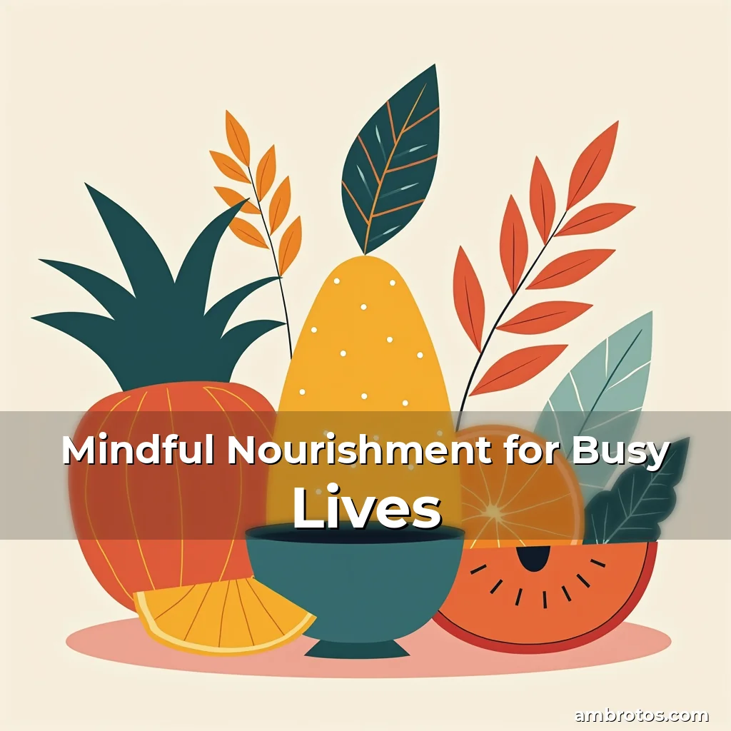 Artistic representation for Mindful Nourishment for Busy Lives