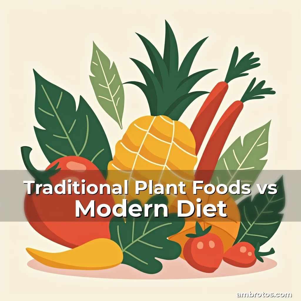 Artistic representation for Traditional Plant Foods vs Modern Diet
