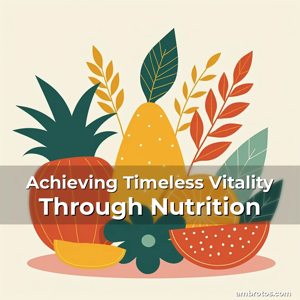 Artistic representation for Achieving Timeless Vitality Through Nutrition