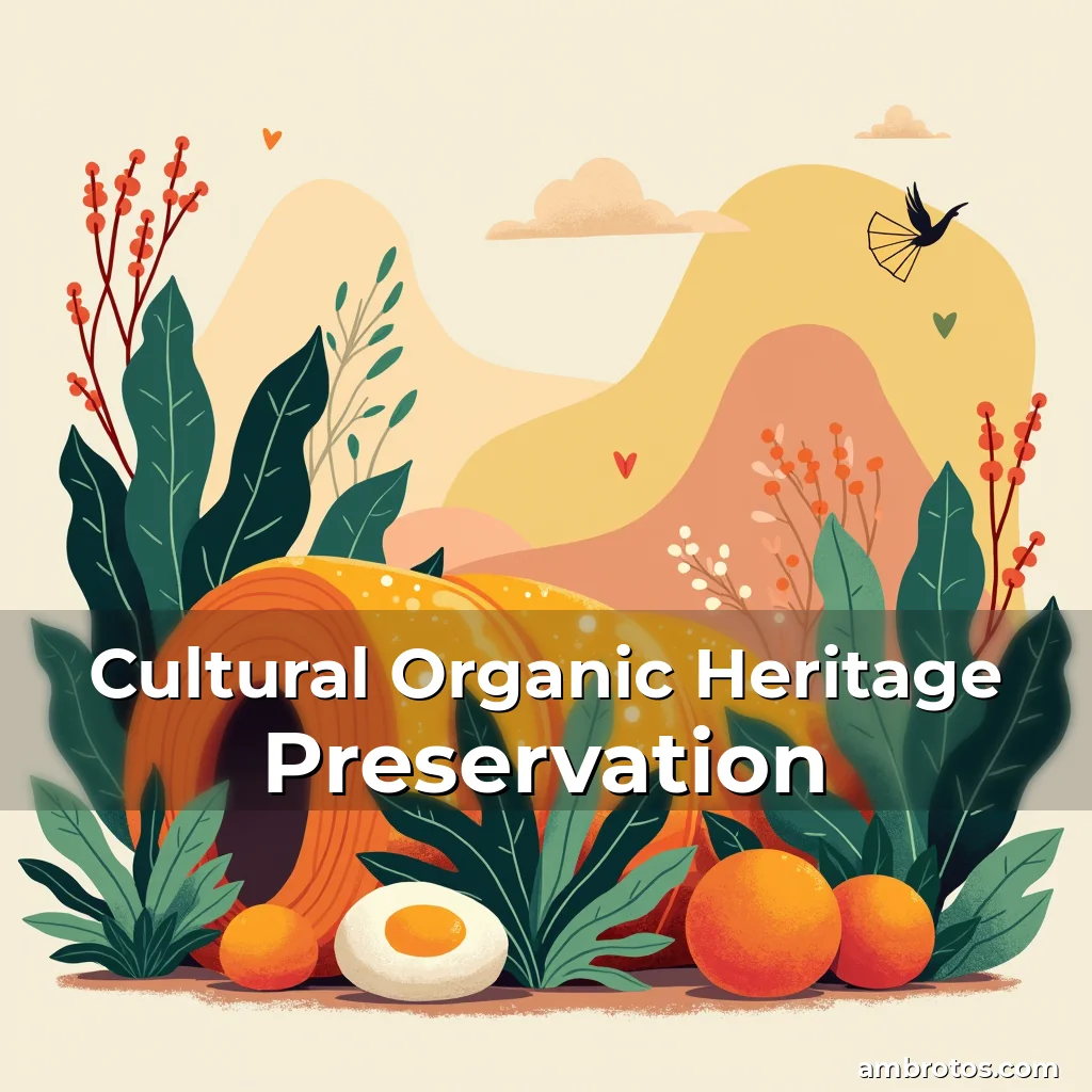 Artistic representation for Cultural Organic Heritage Preservation