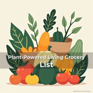 Artistic representation for Plant-Powered Living Grocery List