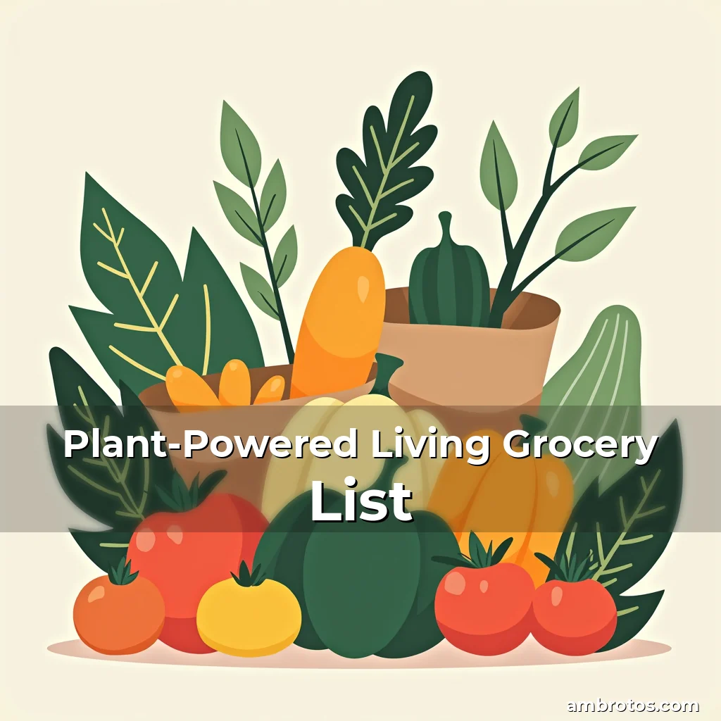Artistic representation for Plant-Powered Living Grocery List