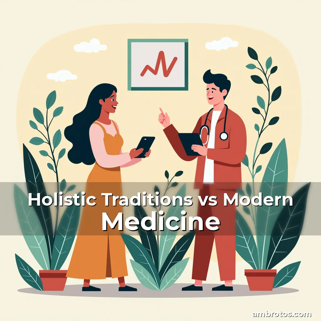 Artistic representation for Holistic Traditions vs Modern Medicine