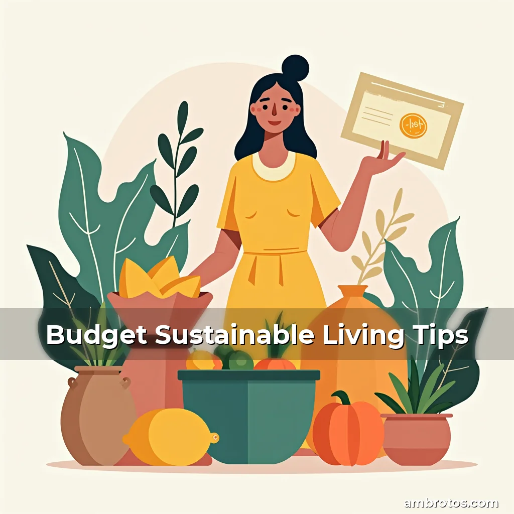 Artistic representation for Budget Sustainable Living Tips