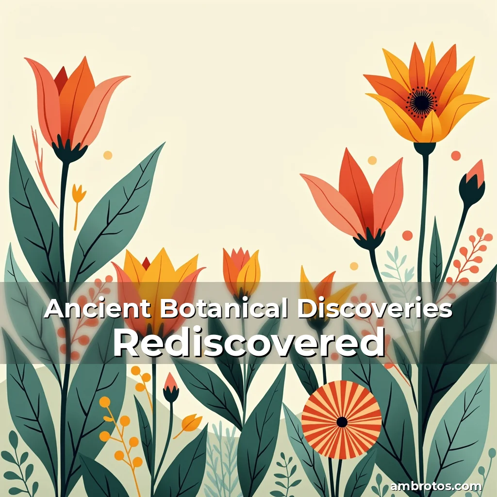 Artistic representation for Ancient Botanical Discoveries Rediscovered