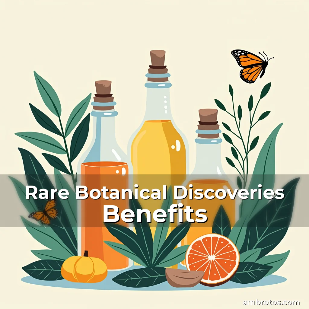 Artistic representation for Rare Botanical Discoveries Benefits