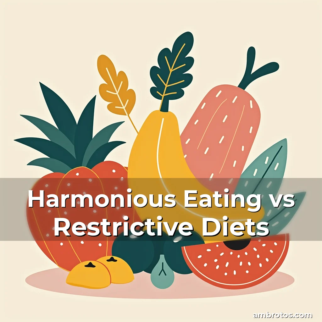 Artistic representation for Harmonious Eating vs Restrictive Diets
