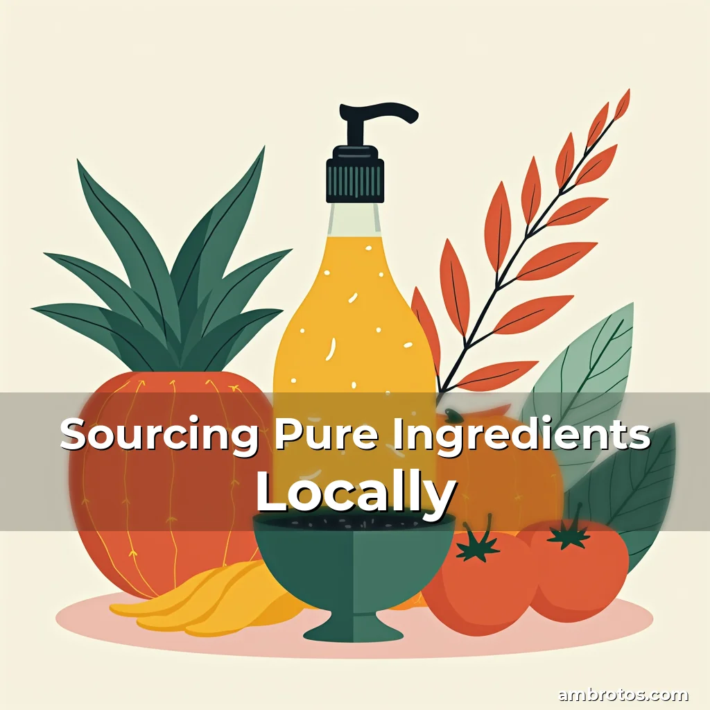 Artistic representation for Sourcing Pure Ingredients Locally