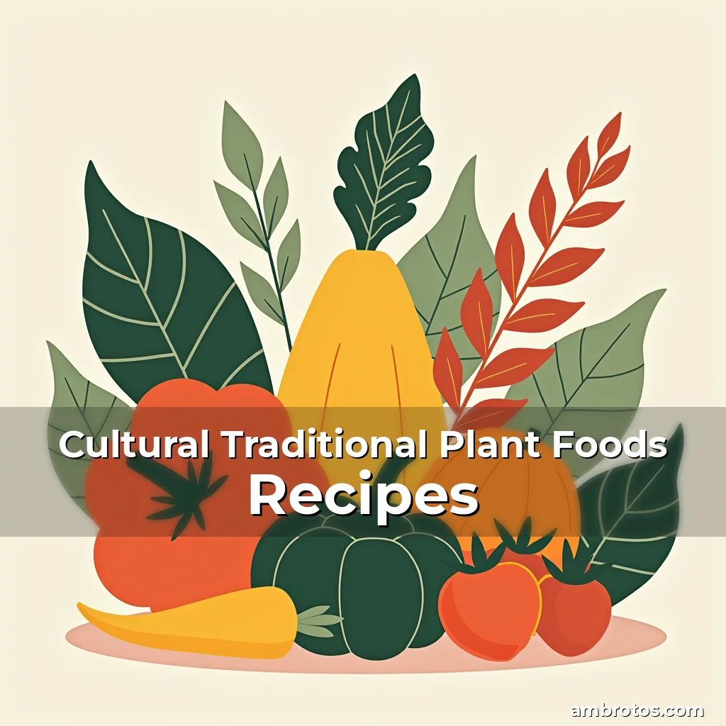 Artistic representation for Cultural Traditional Plant Foods Recipes