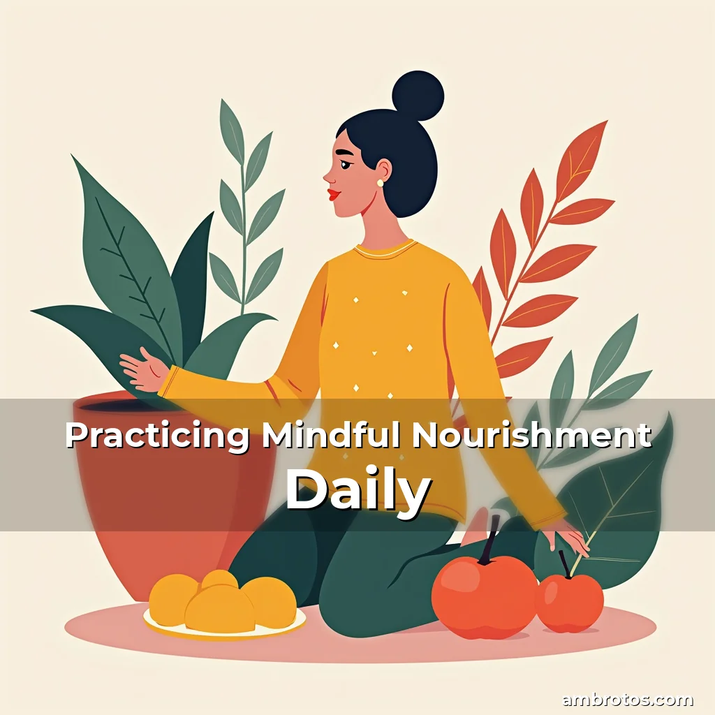 Artistic representation for Practicing Mindful Nourishment Daily