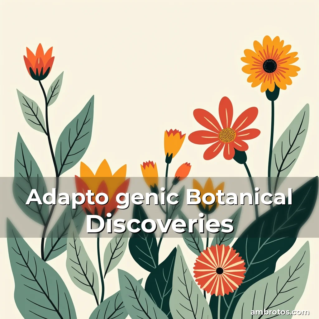 Artistic representation for Adapto genic Botanical Discoveries